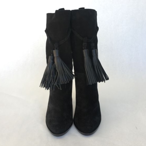 Lanvin Black Suede Tassel Boots - Picture 6 of 6